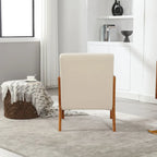 Fauteuil d'appoint moderne, fauteuils de salon rembourrés en bois massif avec un oreiller pour le salon, la chambre à coucher, la chambre d'amis