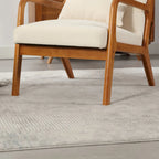 Fauteuil d'appoint moderne, fauteuils de salon rembourrés en bois massif avec un oreiller pour le salon, la chambre à coucher, la chambre d'amis