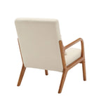 Fauteuil d'appoint moderne, fauteuils de salon rembourrés en bois massif avec un oreiller pour le salon, la chambre à coucher, la chambre d'amis