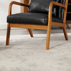 Fauteuil d'appoint moderne, fauteuils de salon rembourrés en bois massif avec un oreiller pour le salon, la chambre à coucher, la chambre d'amis