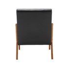 Fauteuil d'appoint moderne, fauteuils de salon rembourrés en bois massif avec un oreiller pour le salon, la chambre à coucher, la chambre d'amis