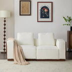 Canapé modulable 2 places beige de 188 cm de large