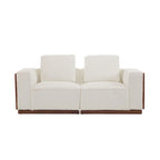 Canapé modulable 2 places beige de 188 cm de large
