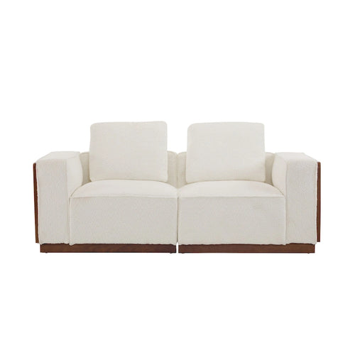 Canapé modulable 2 places beige de 188 cm de large