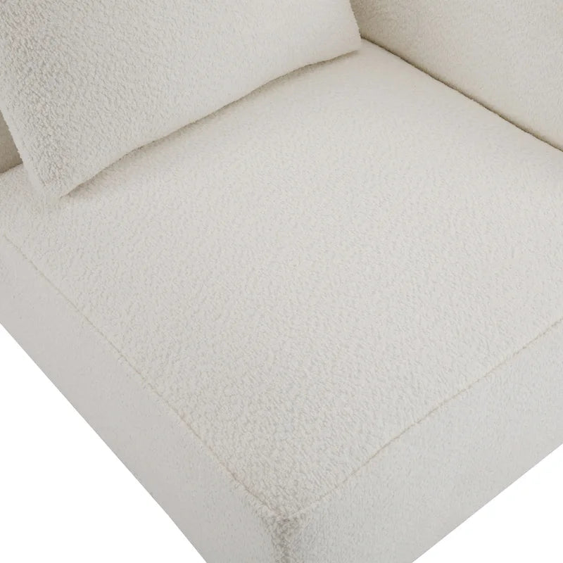 Canapé modulable 2 places beige de 188 cm de large