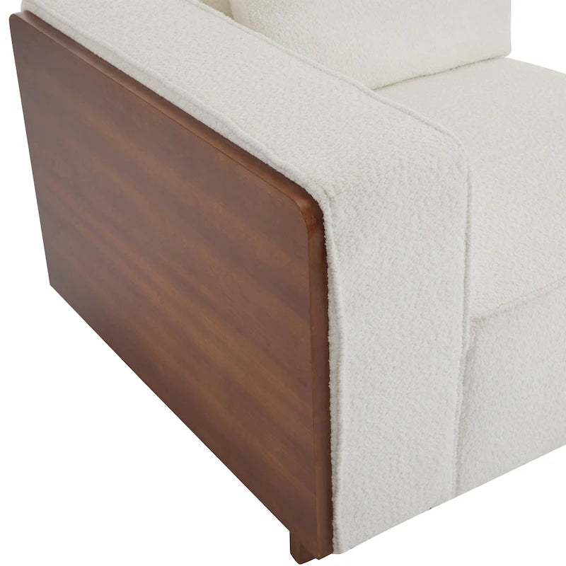 Canapé modulable 2 places beige de 188 cm de large