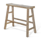 Banc de bar Rena, 33 pouces, structure en bois d'acajou rustique marron clair