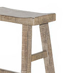 Banc de bar Rena, 33 pouces, structure en bois d'acajou rustique marron clair
