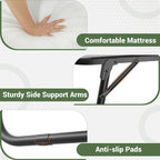 Lit pliant avec matelas en mousse à mémoire de forme de 12,7 cm, lit d'appoint pliable avec roulettes
