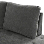 Canapé d'angle en L 4 places 91,5 po avec lit gigogne, rangement intégré et accoudoirs fonctionnels, pour salon