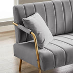 Causeuse rembourrée, Canapé à dossier capitonné, Fauteuil d'appoint avec 2 oreillers