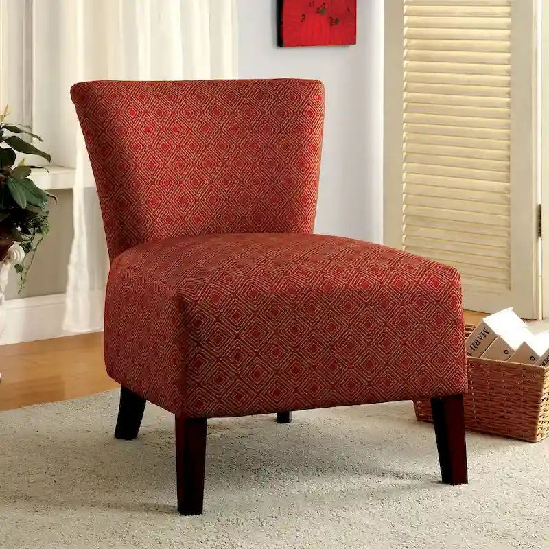 Fauteuil d'appoint Lele contemporain en tissu rembourré à motif Ikat par Furniture of America