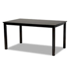 Table à manger en bois finition expresso Eveline, style moderne et contemporain