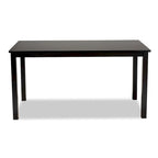 Table à manger en bois finition expresso Eveline, style moderne et contemporain