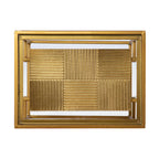 Table d'appoint Pantello avec étagères et plateau en verre, laiton