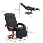 Fauteuil inclinable manuel pour adultes, fauteuil inclinable pivotant réglable avec repose-pieds