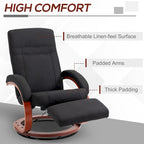 Fauteuil inclinable manuel pour adultes, fauteuil inclinable pivotant réglable avec repose-pieds