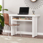 Table console convertible Kleberg White en table de salle à manger