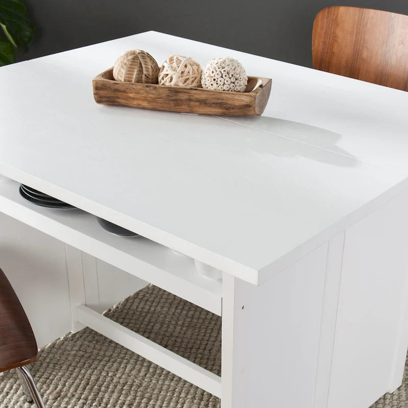 Table console convertible Kleberg White en table de salle à manger