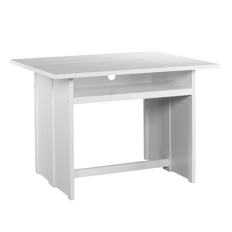 Table console convertible Kleberg White en table de salle à manger
