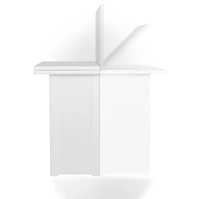 Table console convertible Kleberg White en table de salle à manger