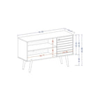 Console meuble TV de rangement Mid-century Modern Liberty