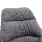 Fauteuil à bascule capitonné en tissu bouclé