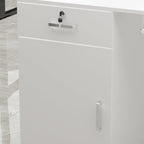 Bureau d'ordinateur de réception à 1 tiroir et 1 porte