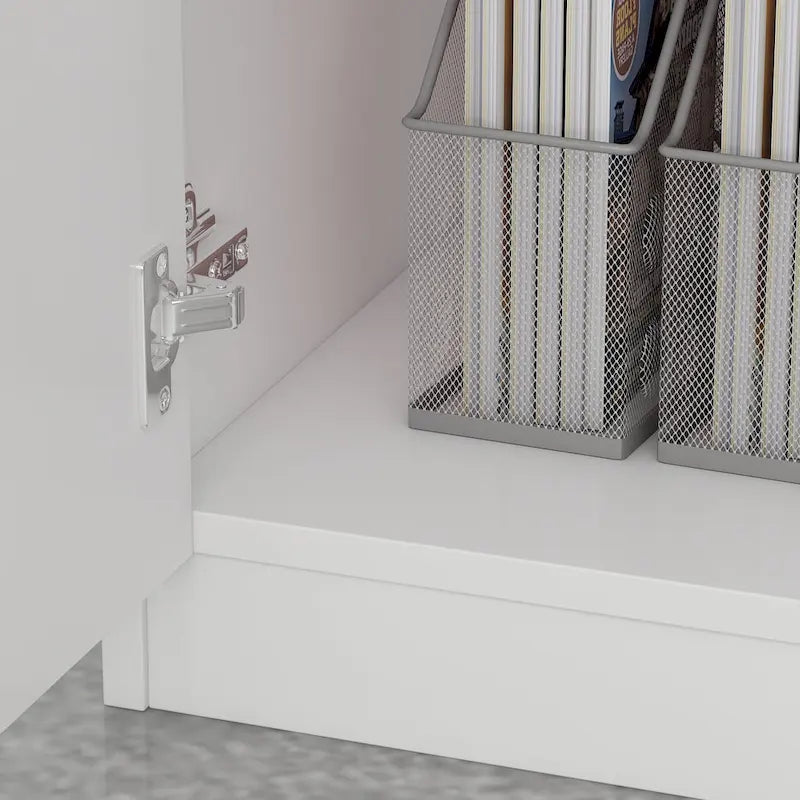 Bureau d'ordinateur de réception à 1 tiroir et 1 porte