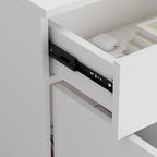 Bureau d'ordinateur de réception à 1 tiroir et 1 porte