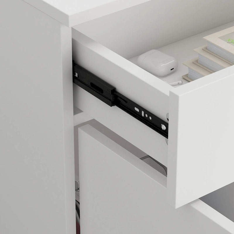 Bureau d'ordinateur de réception à 1 tiroir et 1 porte