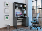 Compu 180 Hutch Desk with 5 Shelves, Retractable Keyboard Tray, CPU Panel, and Drawer