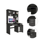 Bureau d'ordinateur Compu 180 avec 5 étagères, tablette coulissante pour clavier, panneau pour unité centrale et tiroir