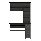 Bureau d'ordinateur Compu 180 avec 5 étagères, tablette coulissante pour clavier, panneau pour unité centrale et tiroir