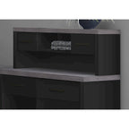 Bureau informatique d'angle gris de 150 cm avec 8 tiroirs