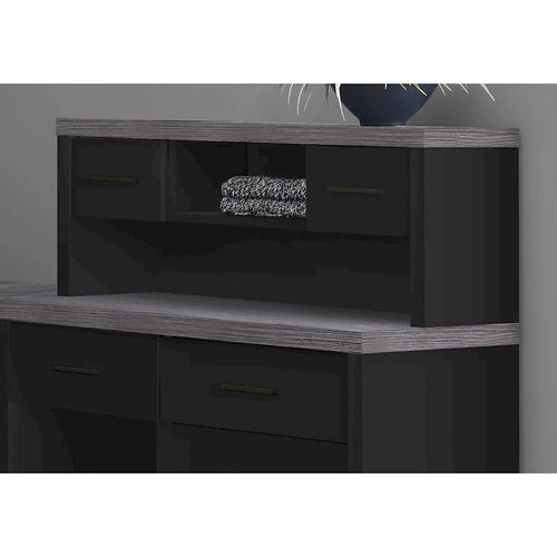 Bureau informatique d'angle gris de 150 cm avec 8 tiroirs
