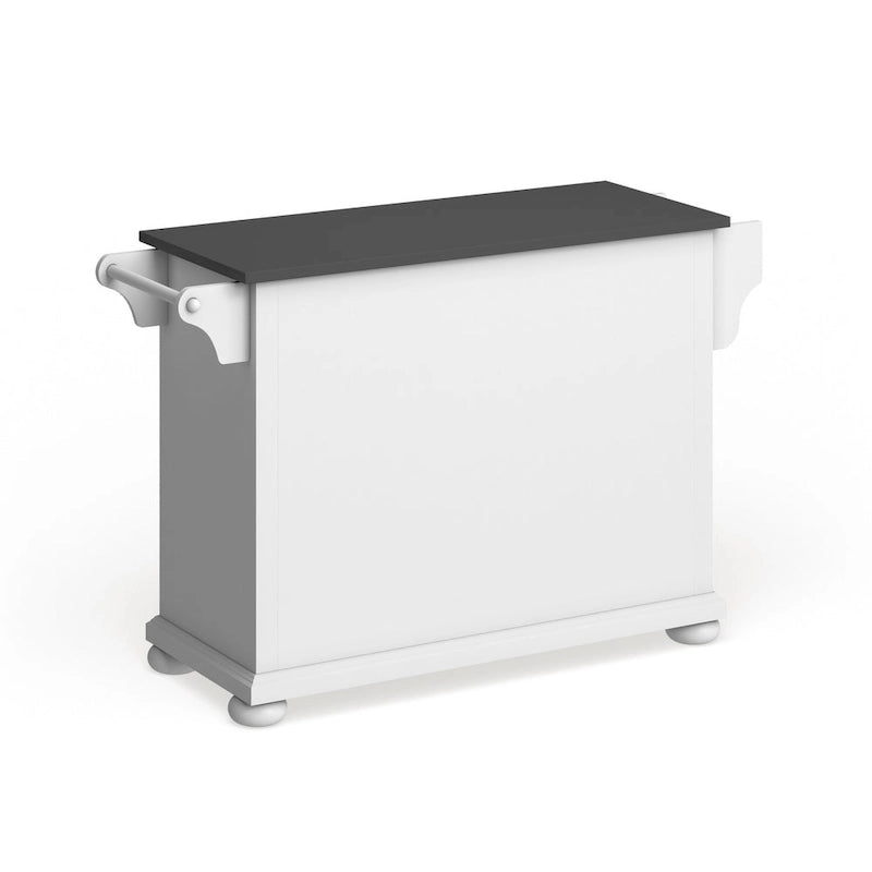 Îlot de cuisine/Chariot de cuisine pleine grandeur Alexandria avec dessus en acier inoxydable - 18p x 51,5L x 34H