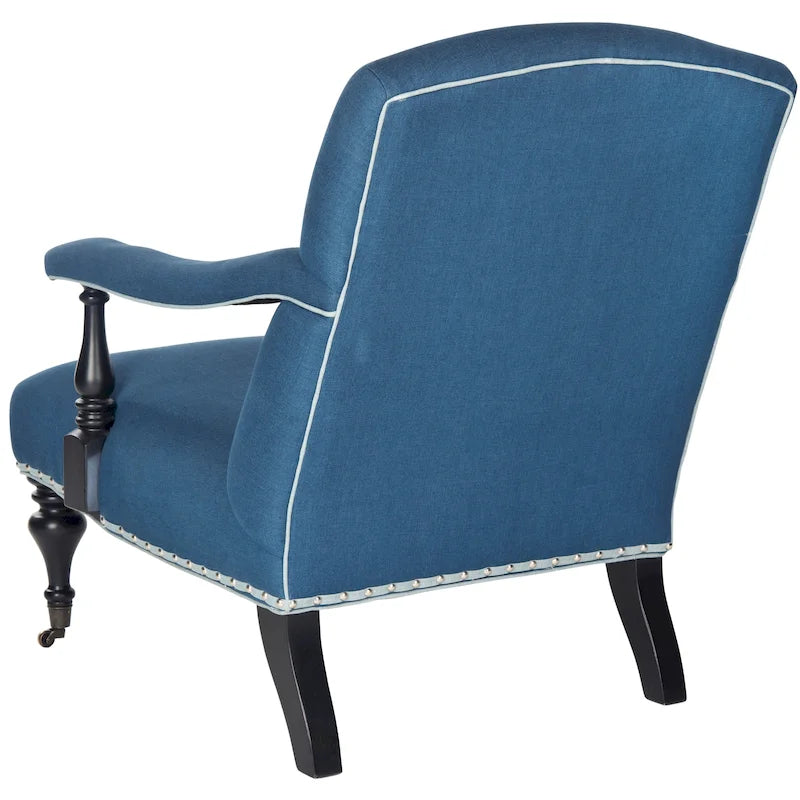 Fauteuil Kassie Bleu Acier - 27.6 x 36.8 x 35 - 28Lx37Px35H