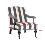 Fauteuil Kassie Bleu Acier - 27.6 x 36.8 x 35 - 28Lx37Px35H