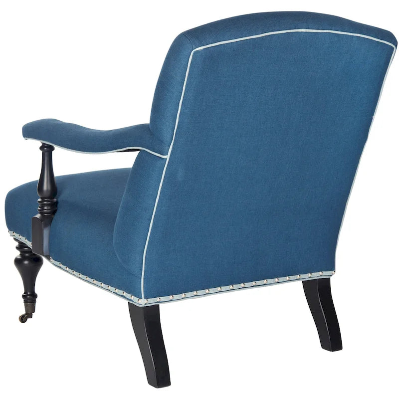 Fauteuil Kassie Bleu Acier - 27.6 x 36.8 x 35 - 28Lx37Px35H