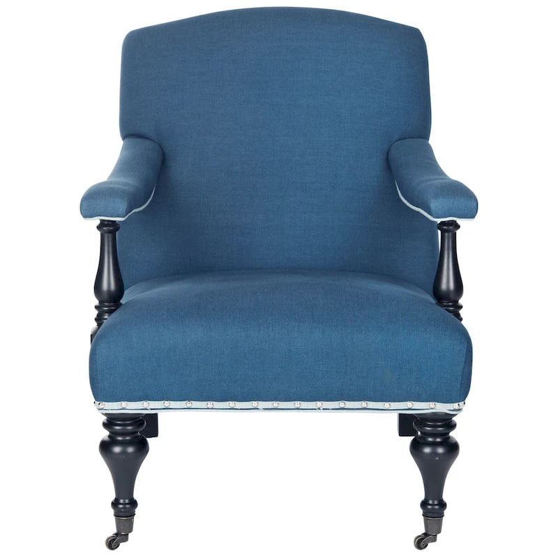 Fauteuil Kassie Bleu Acier - 27.6 x 36.8 x 35 - 28Lx37Px35H