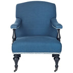 Fauteuil Kassie Bleu Acier - 27.6 x 36.8 x 35 - 28Lx37Px35H