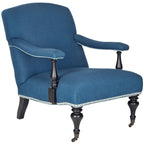 Fauteuil Kassie Bleu Acier - 27.6 x 36.8 x 35 - 28Lx37Px35H