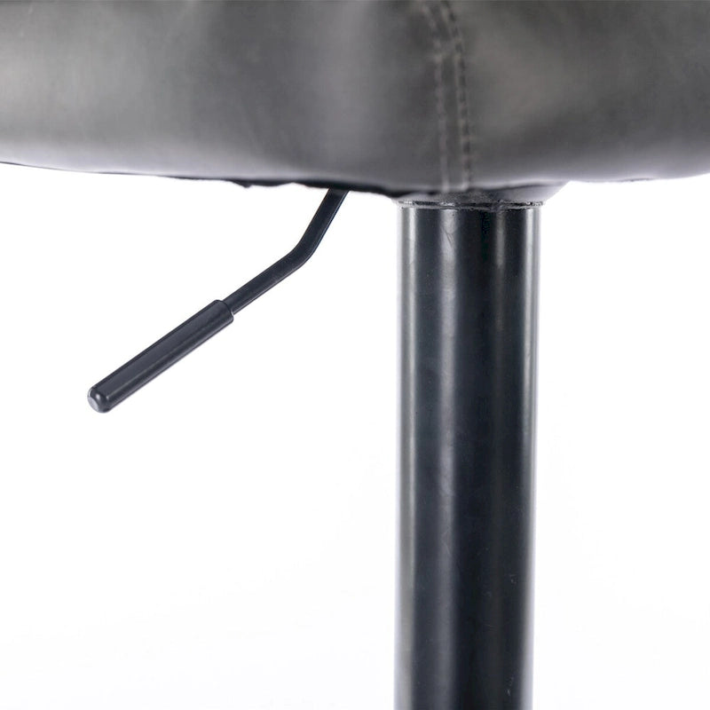 Tabourets de bar rembourrés modernes avec dossier capitonné complet, pivotants, hauteur d'assise réglable