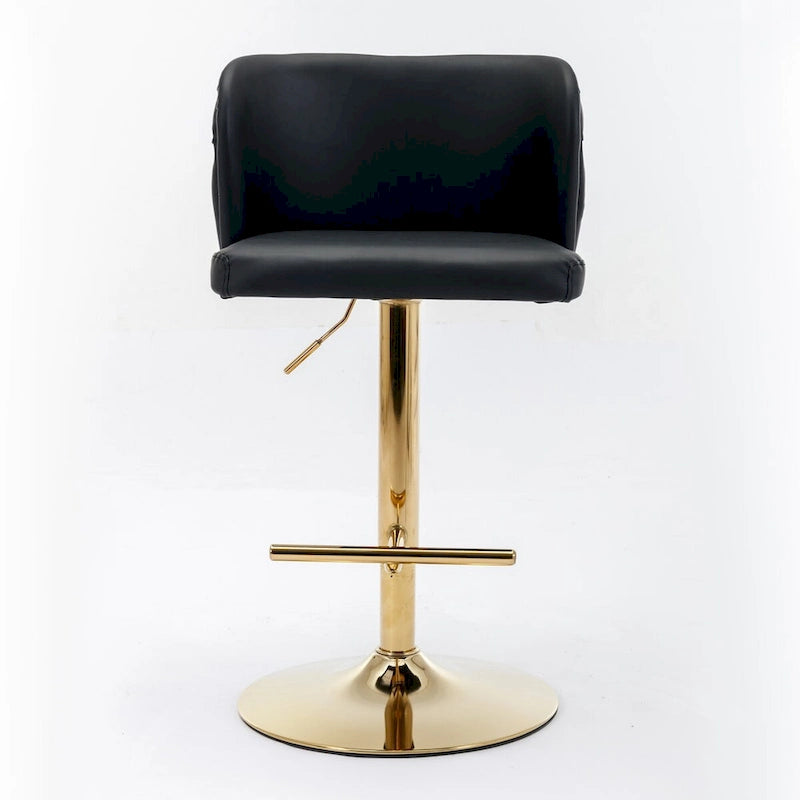 Tabourets de bar rembourrés modernes avec dossier capitonné complet, pivotants, hauteur d'assise réglable