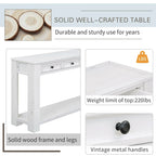 Console / Table d'appoint avec tiroirs de rangement et étagère inférieure pour entrée/couloir