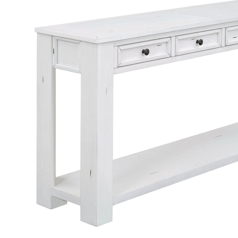 Console / Table d'appoint avec tiroirs de rangement et étagère inférieure pour entrée/couloir