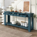Console / Table d'appoint avec tiroirs de rangement et étagère inférieure pour entrée/couloir